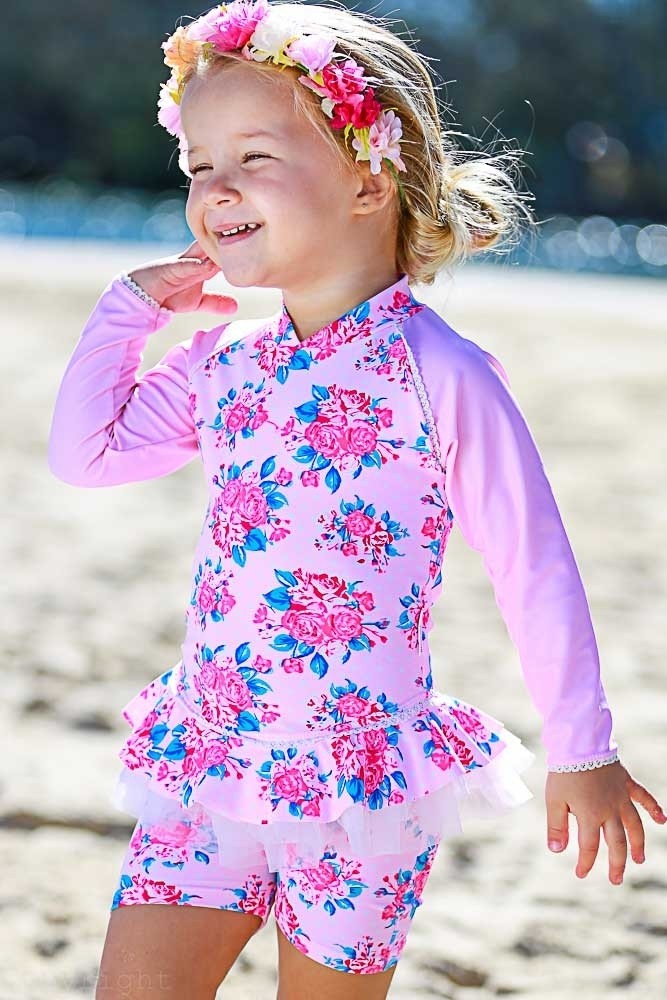 Baby Girls Suit with Frills, L Sleeve and S Leg
