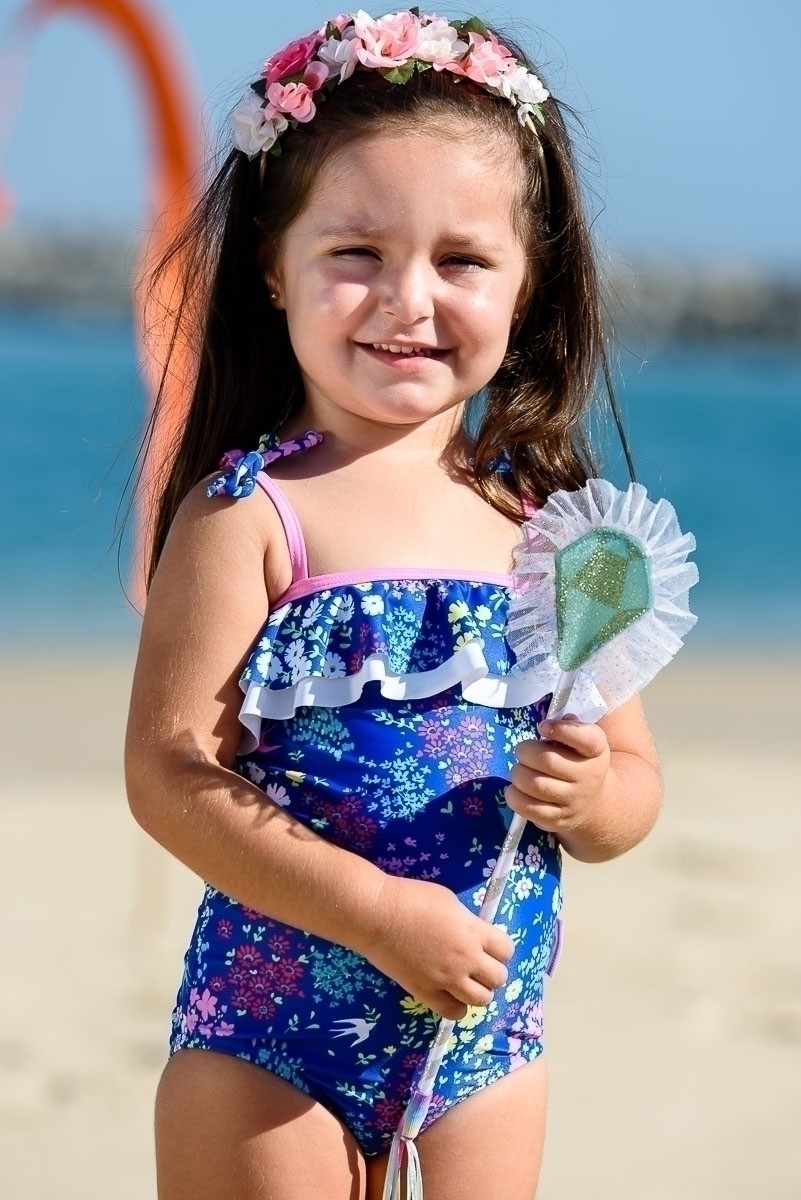 Baby Girls Swimsuit with Frills