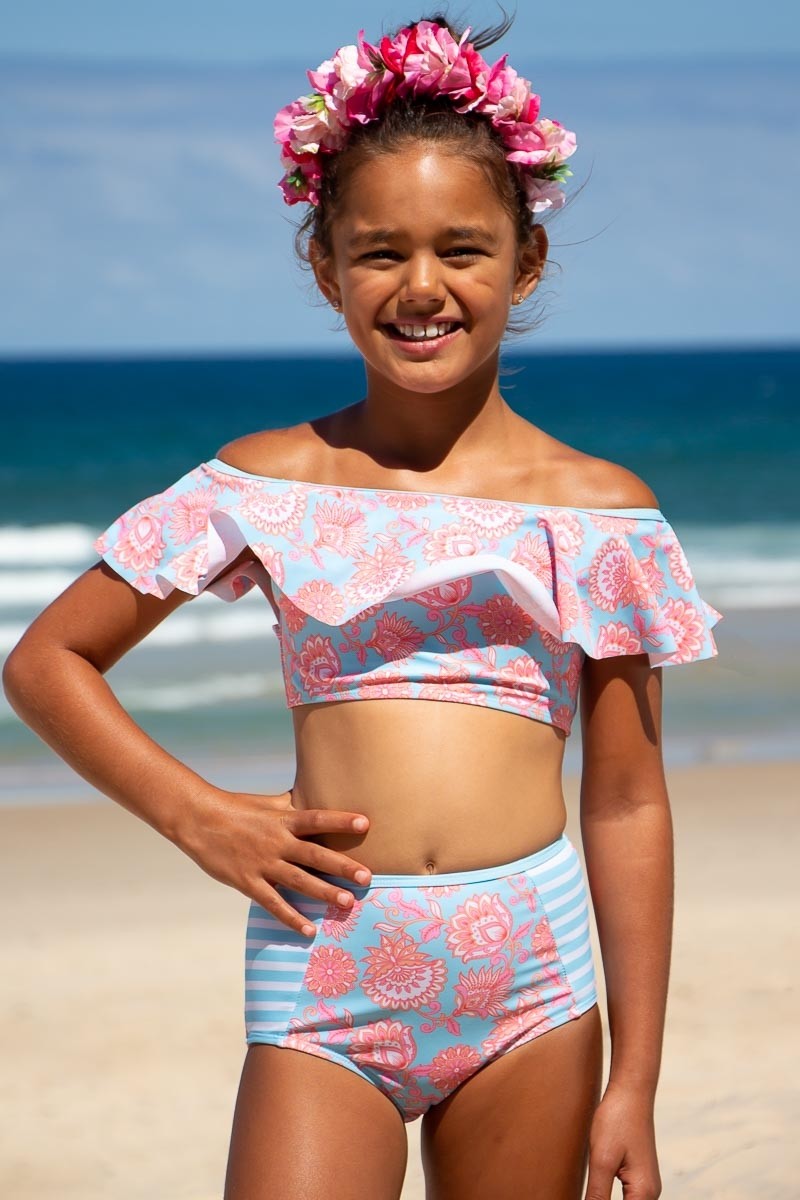 Bridge pier commentator Plaats Baby Girls Bikini with High Waist Pant